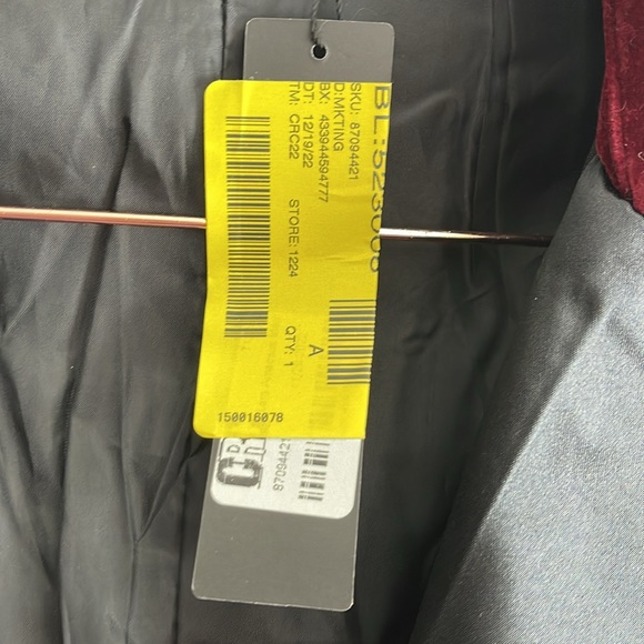 lars amadeus Suits & Blazers Nwt Maroon Red Velvet Blazer Mens